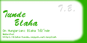 tunde blaha business card